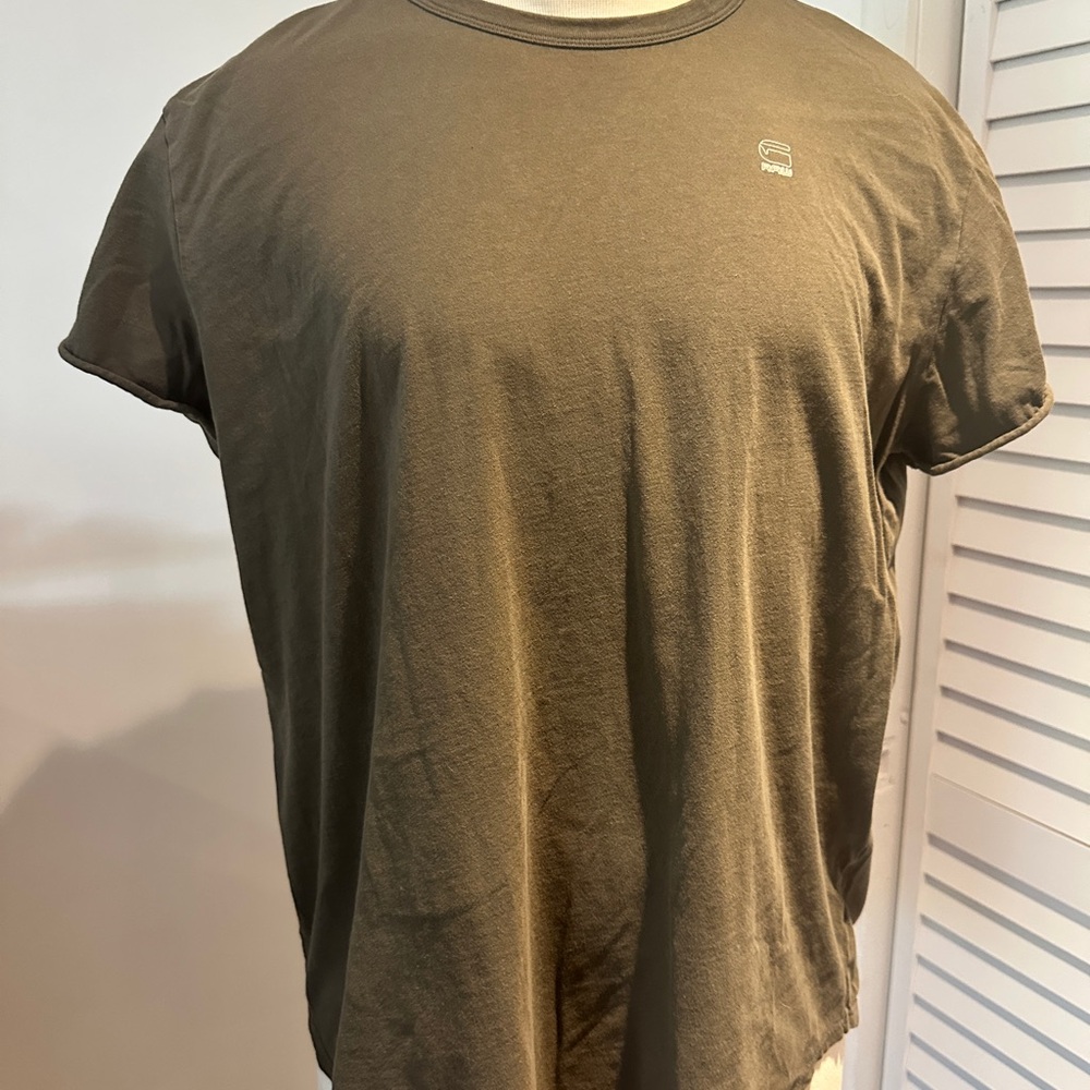 G Star Men's Olive Green T-Shirt